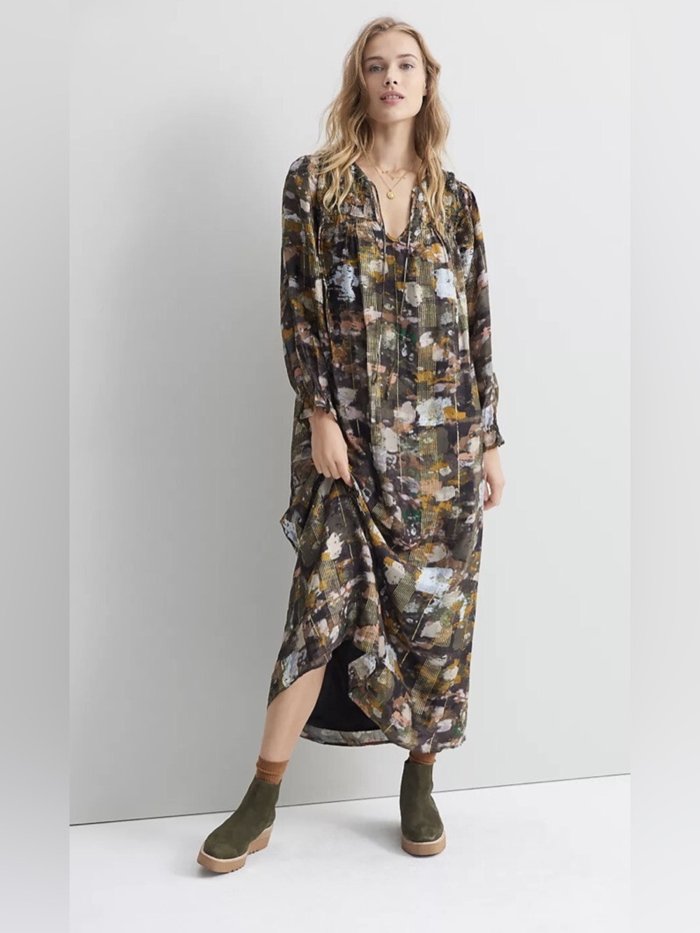 Anthropologie Blair Shimmer Maxi Dress